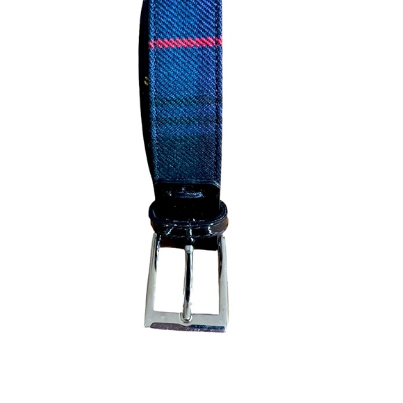 Dolce & Gabbana VINTAGE Tartan Plaid and Patent Belt 36” by 1” - Picture 10 of 14